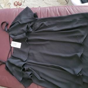 Black Polyester Tank top